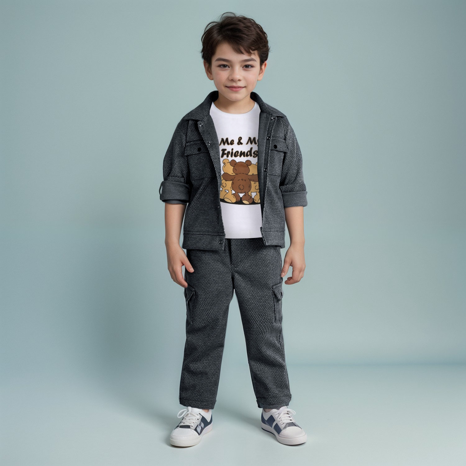 Street Style Star: Jacket, Printed T-Shirt, and Pant Set!