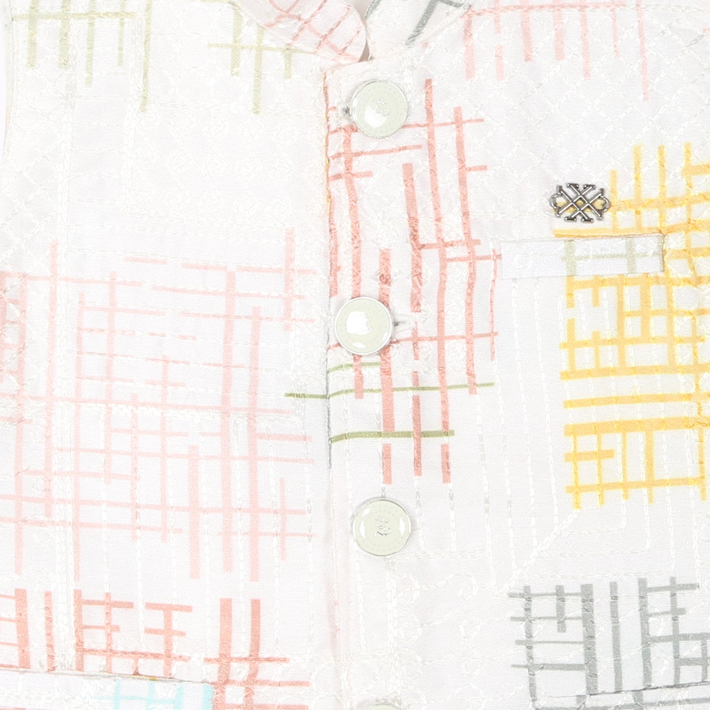 Printed Perfection: Ethnic Jacket Kurta Set for Little Stars