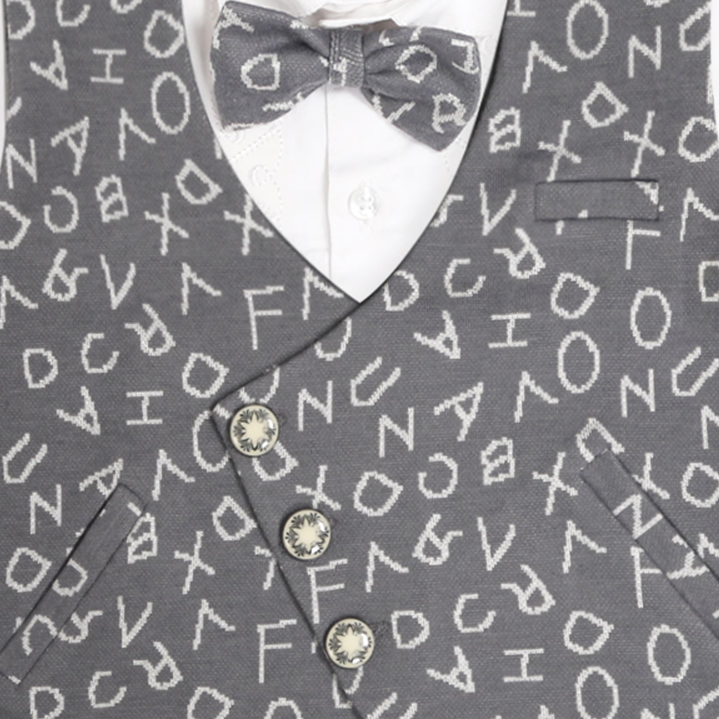Smart Shirt, Printed Waistcoat, Pants & Bow: Boys’ Party Perfection