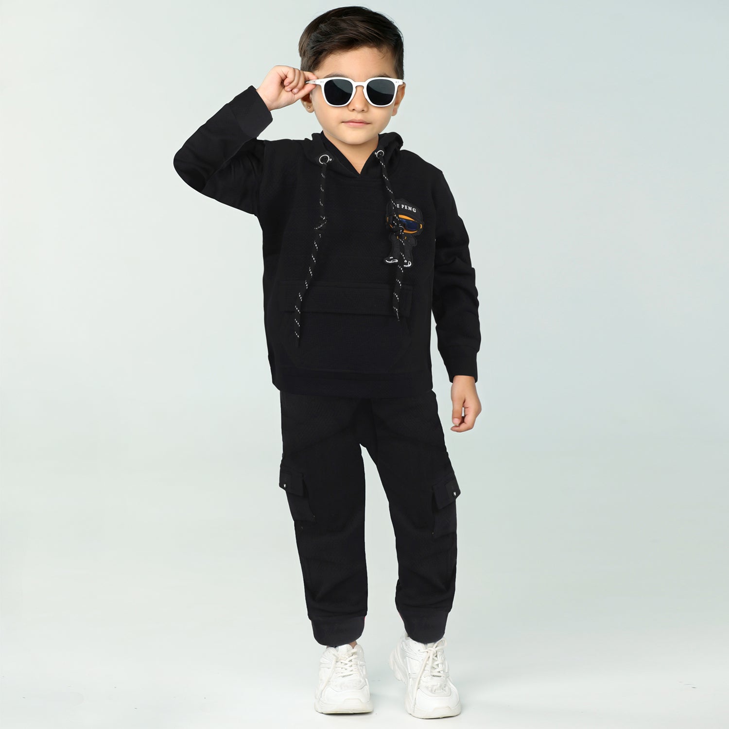 Cool Hoodie Tee with Patch Joggers: Boys' Party Vibes – MASHUP
