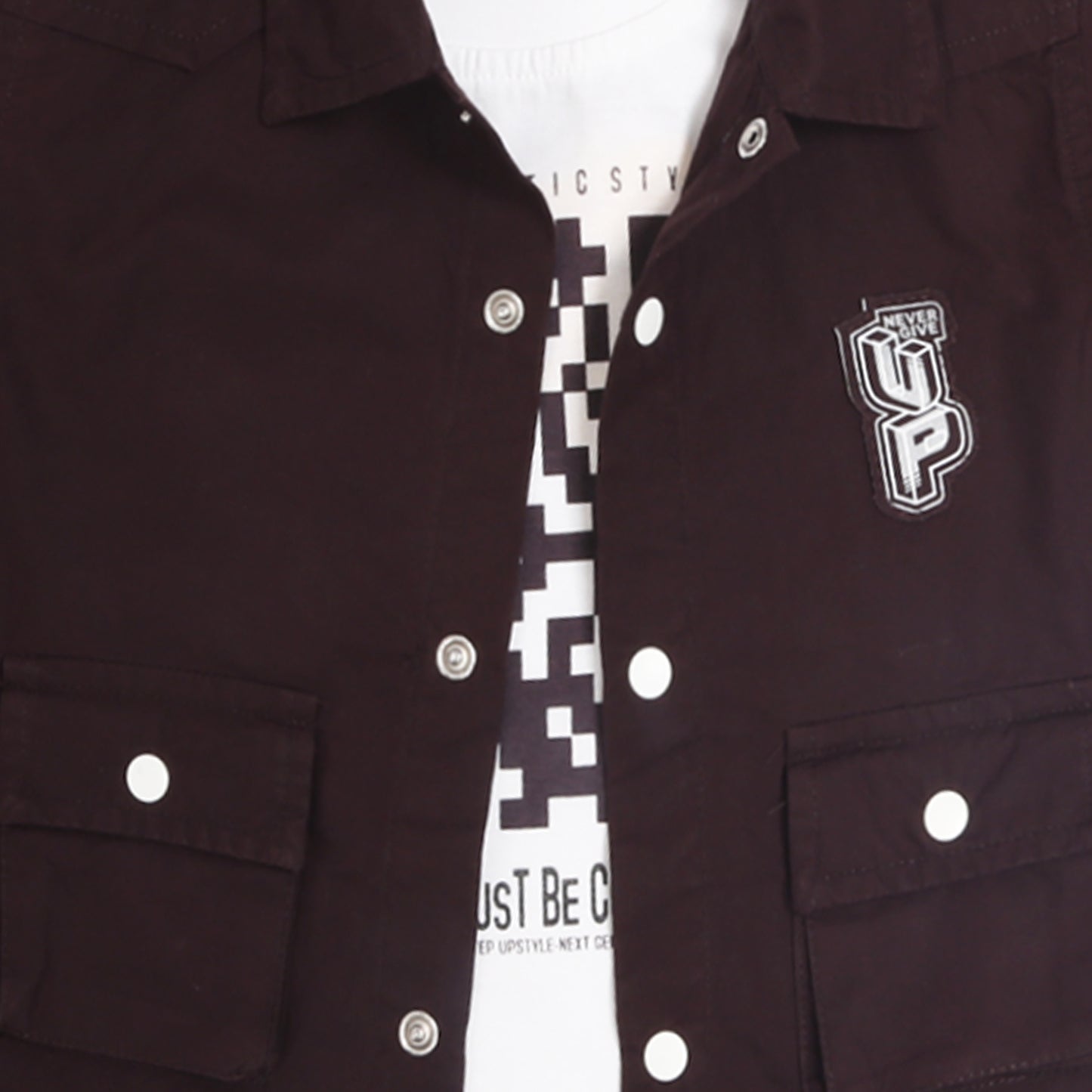 Trendy Jacket, Printed Tee & Joggers: Perfect Casual Outfit for Boys