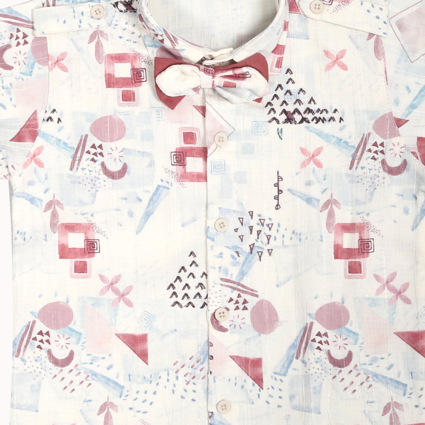 Tiny Party Rockstar Outfit with Printed Shirt Suspender Bow