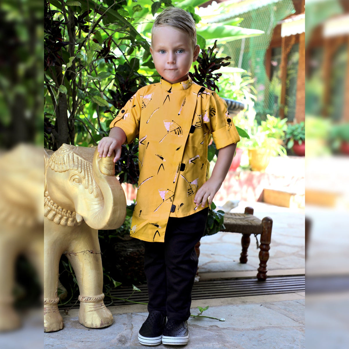 Fashionable Traditional Wear Set - Mustard