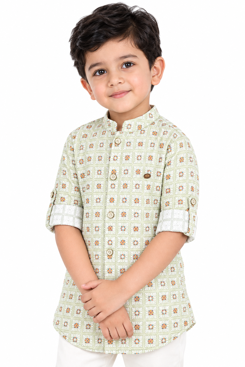 Playful Prints: Ethnic Kurta Pajama Set for Tiny Trendsetters