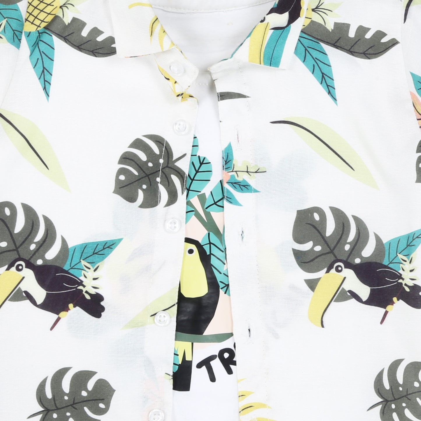 Cool Combo Alert: Printed Shirt, Tee & Shorts—Style Unleashed!