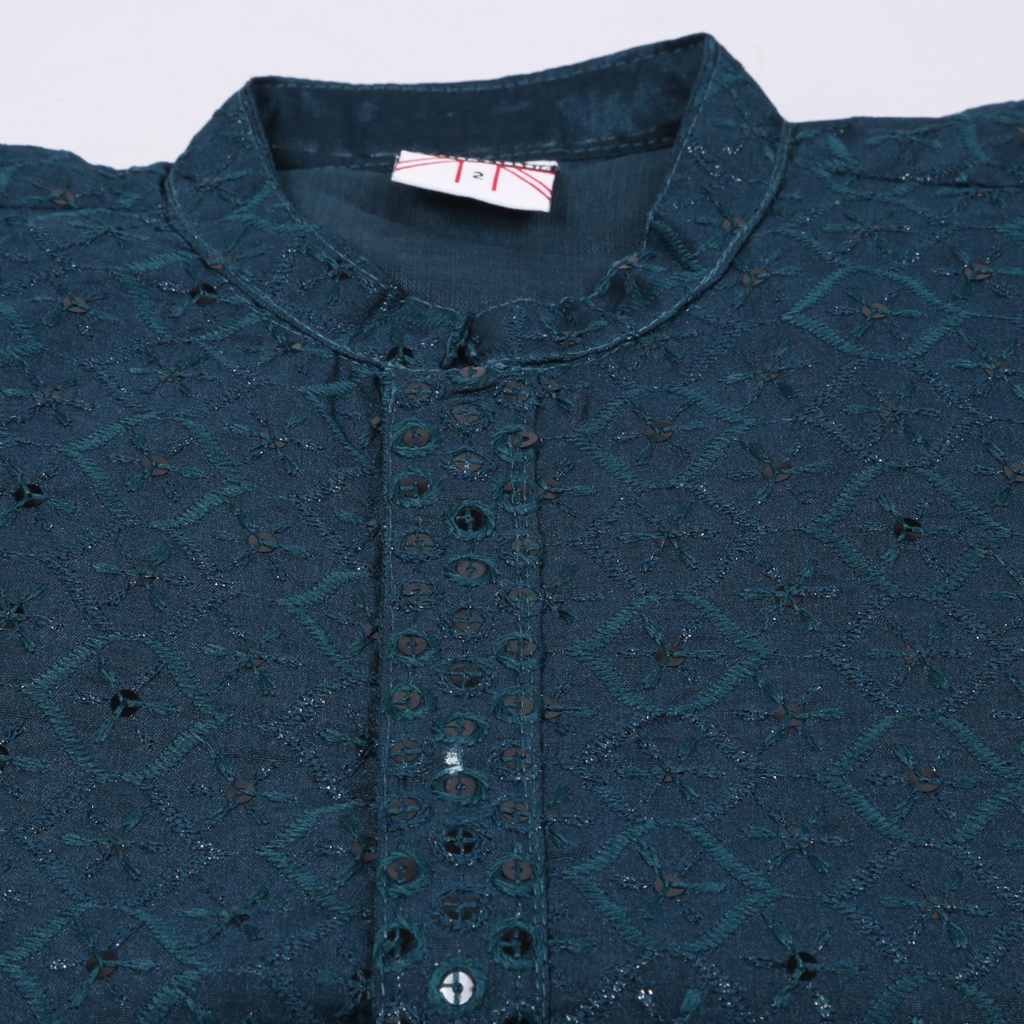 Elegant Beginnings: Embellished Kurta Pajama Set for Tiny Royals