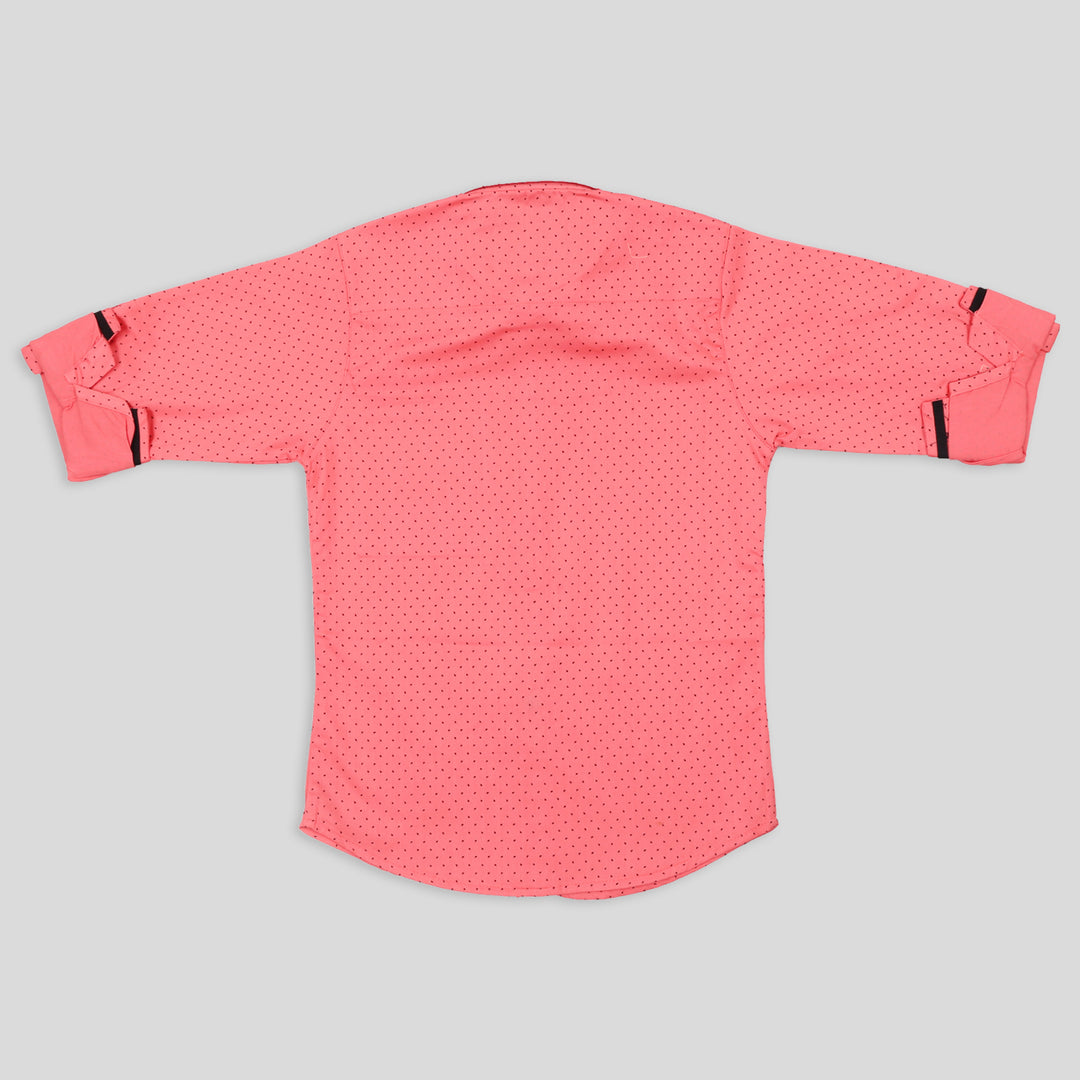 Suprimo Dobby Lycra Printed Shirt for Young Boys
