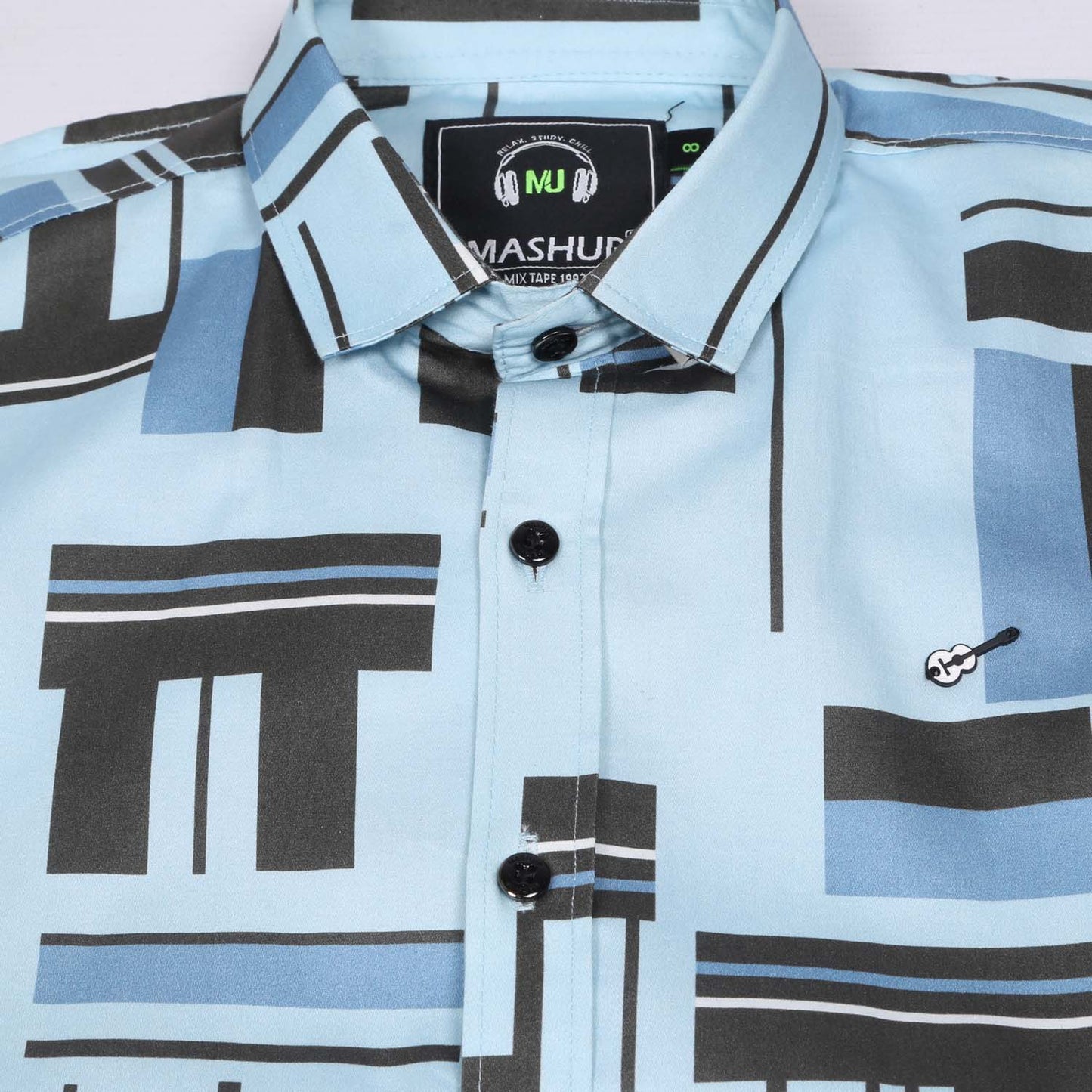 Abstract Appeal: Vibrant Printed Shirt for Bold Young Trendsetters!