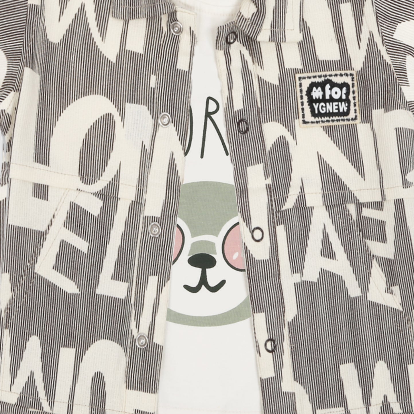 Playful Printed Jacket, Fun Tee & Pants: Casual Essential