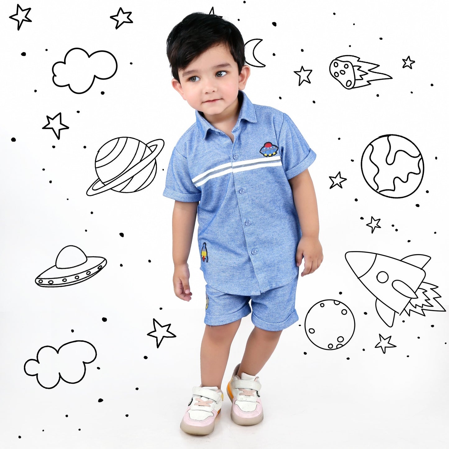 Space-themed T-Shirt and Shorts Co-ord Set!