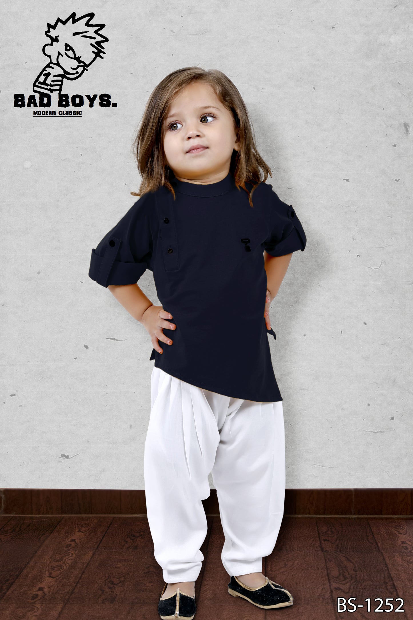 Bad Boys Navy Blue Kurta Payjama Set - mashup boys
