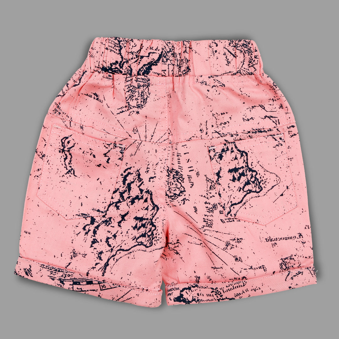 MashUp Junior Stylish Casual Outfit with Cotton Knit T-shirt and Cotton Twill Print Bottoms