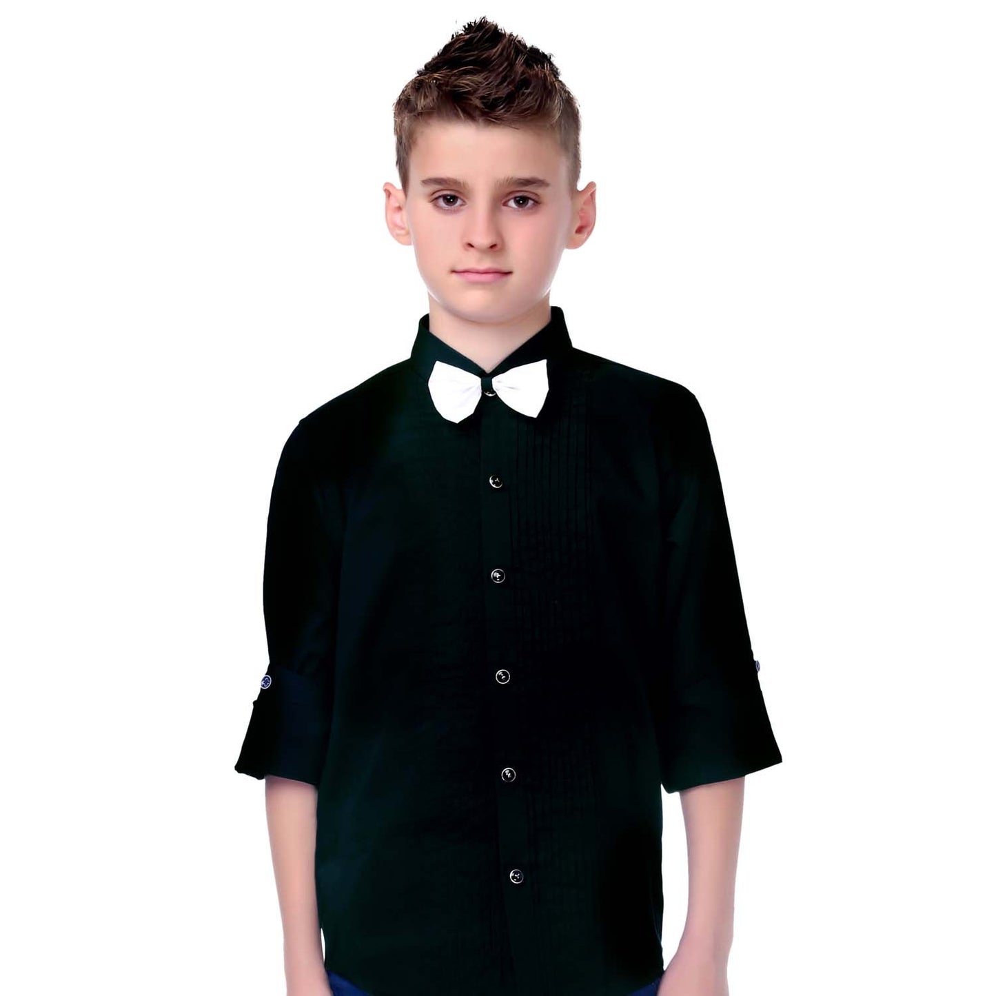 MashUp Black Tuxedo Shirt and Bowtie Combo - mashup boys