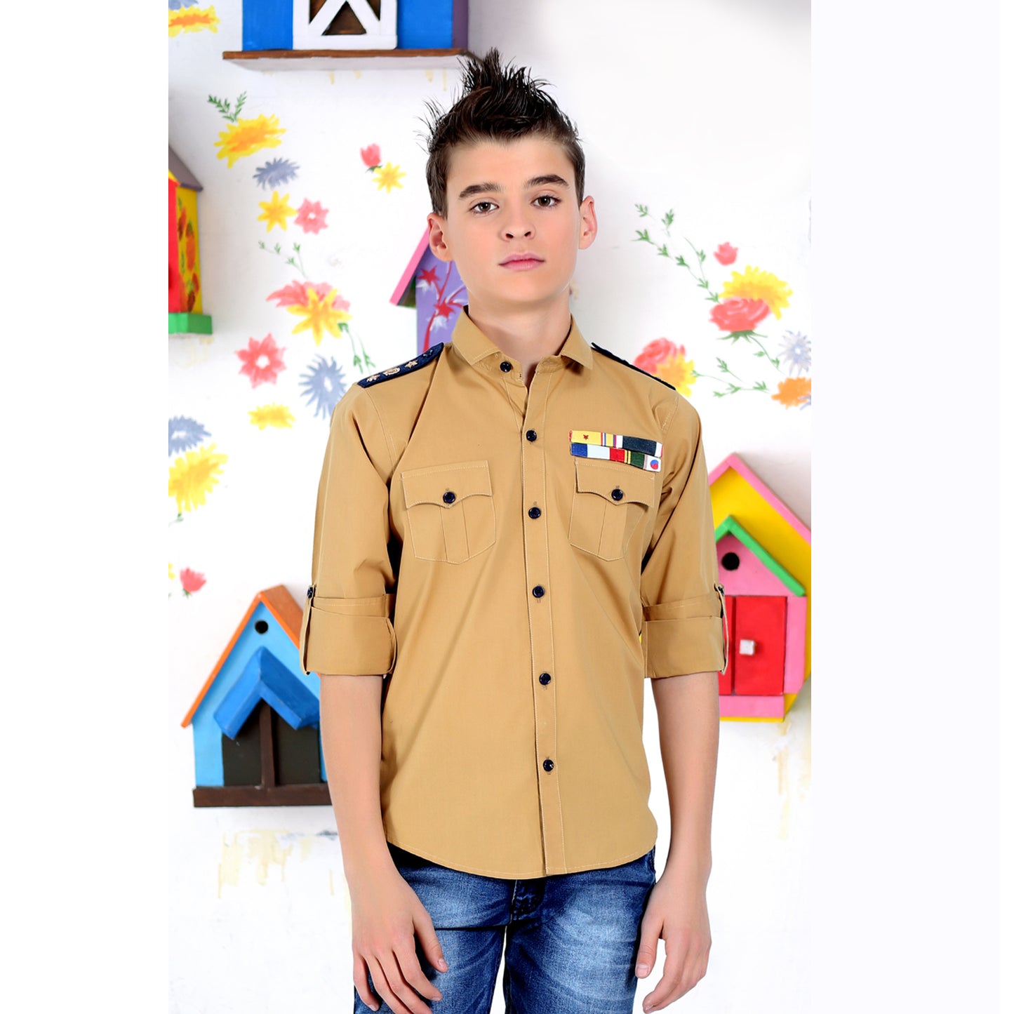 Mashup Khaki Shirt - mashup boys