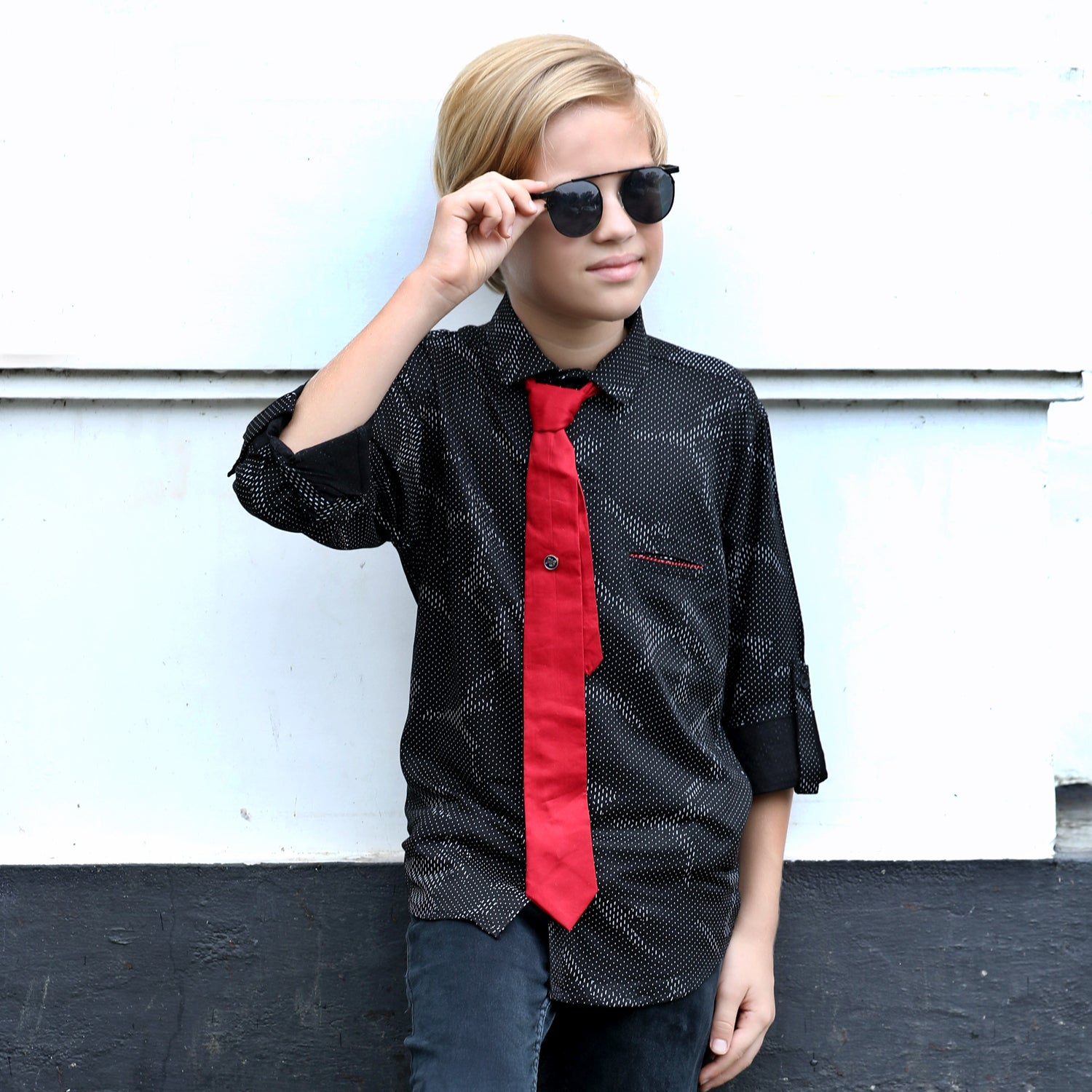 Jeans Black Dress Pants Black Shirt Red Tie Black Suit With Red Vest