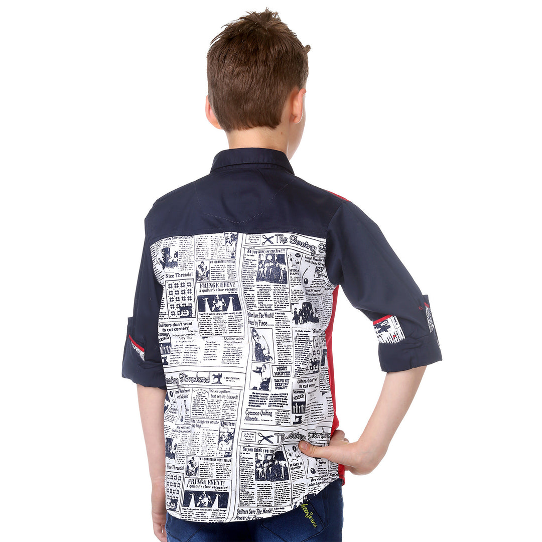 MashUp Newspaper Print Shirt - mashup boys