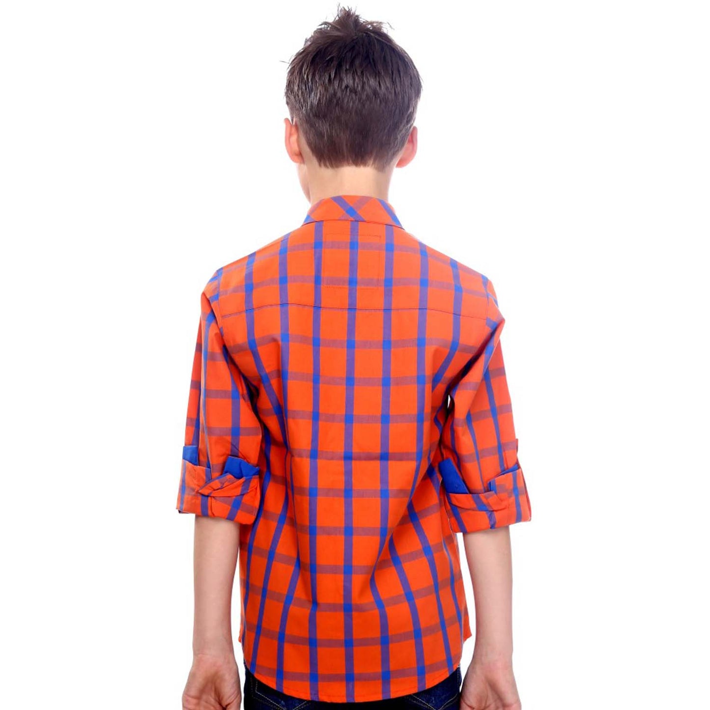 Orange Gingham Shirt - mashup boys