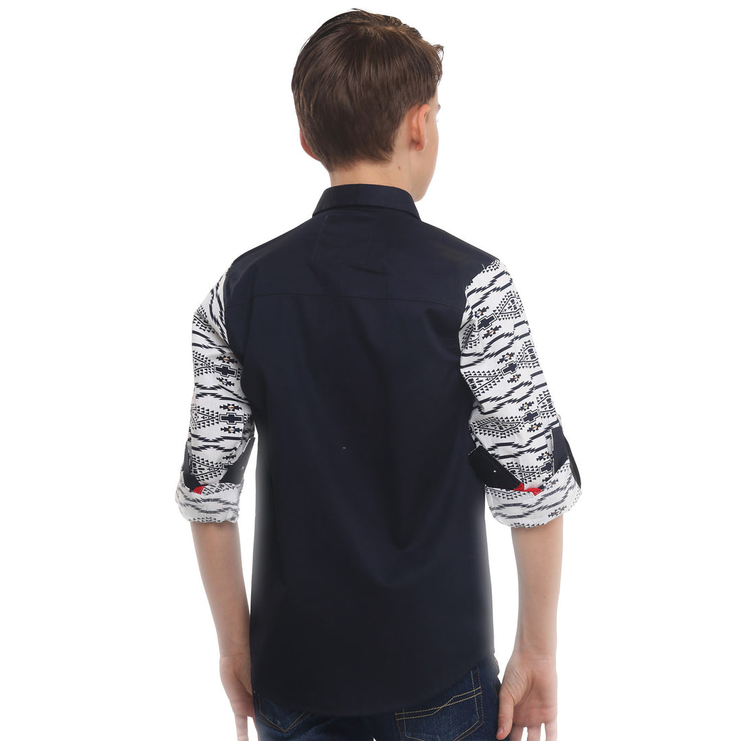 MashUp Print Mania Navy Blue Shirt - mashup boys