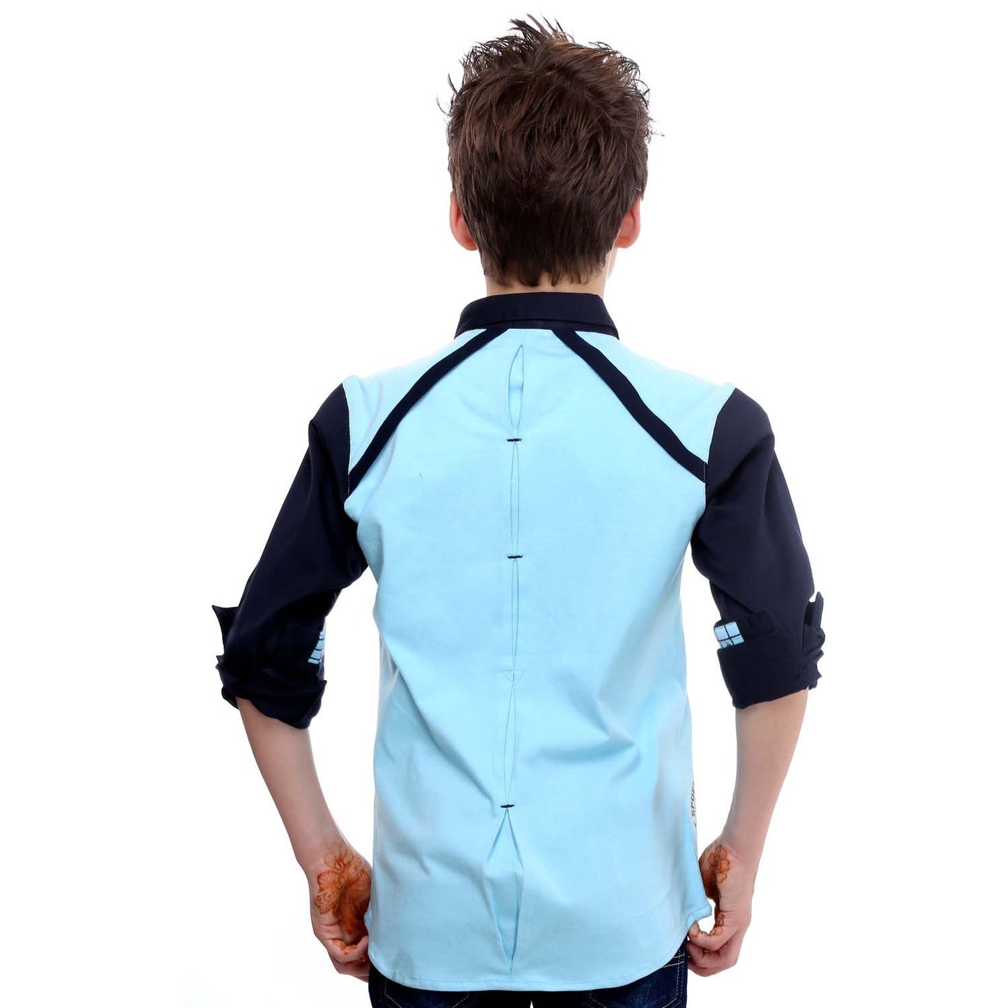 MashUp Checkered Blue Shirt - mashup boys