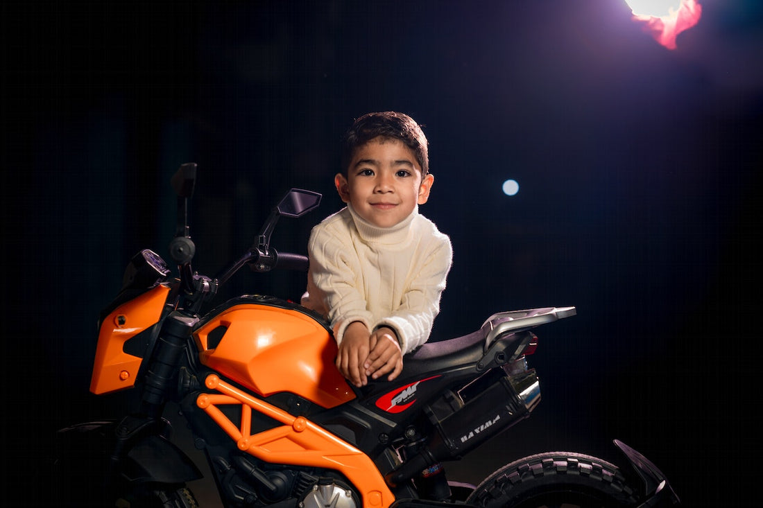 boy and a motorbike