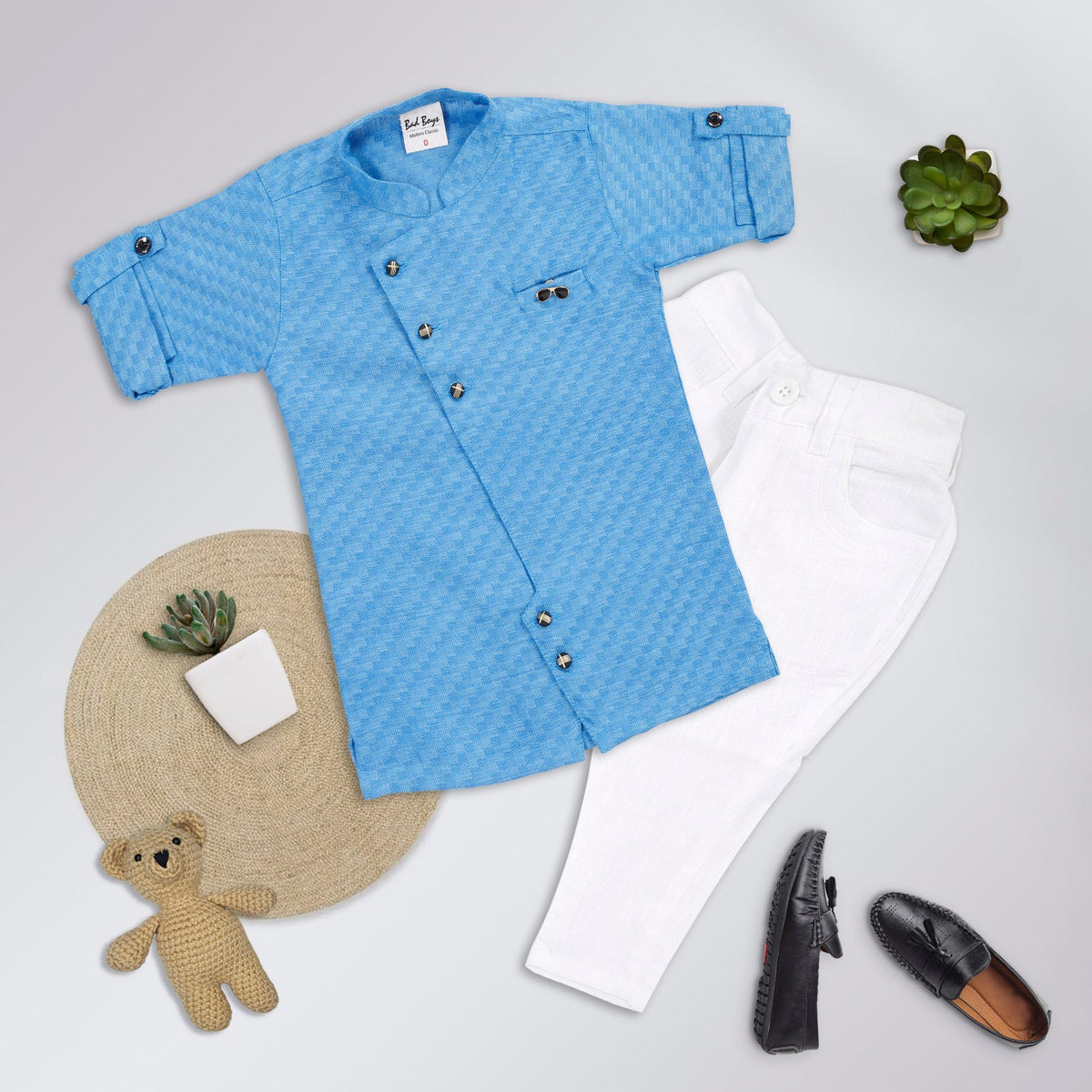 Elegant Ethnic Wear Kurta Set - Blue