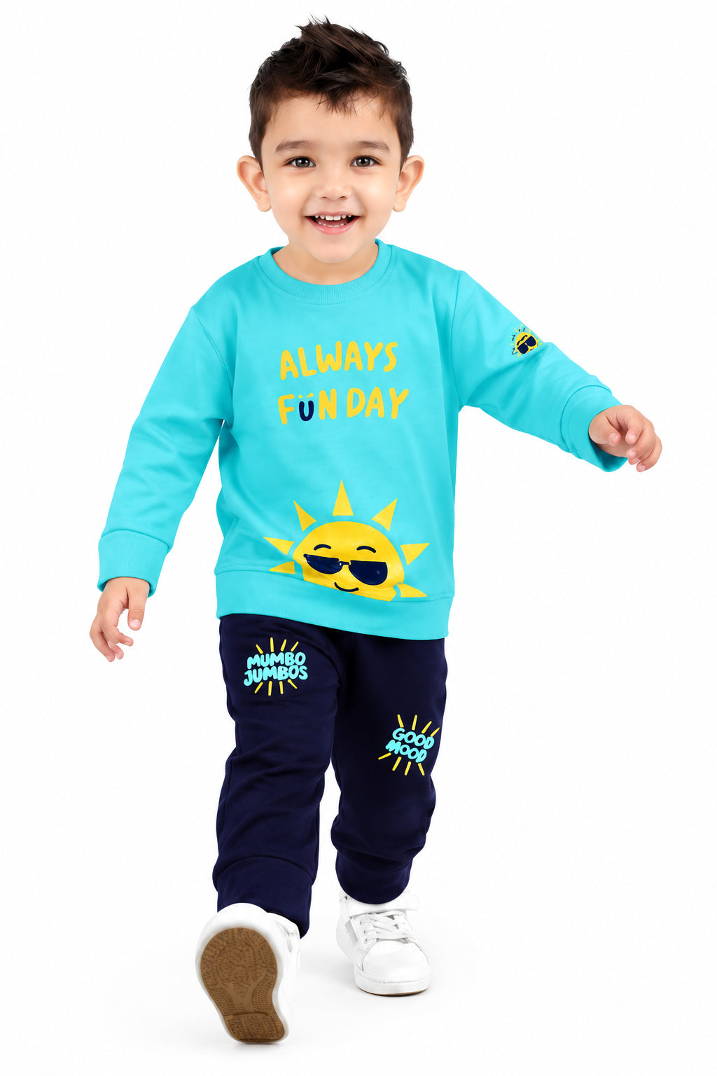 Cool & Comfy! Printed Full Sleeves T-Shirt & Jogger Set!