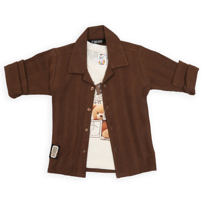 Stripe Printed Jacket, Playful Tee & Pants: Boys’ Everyday Style