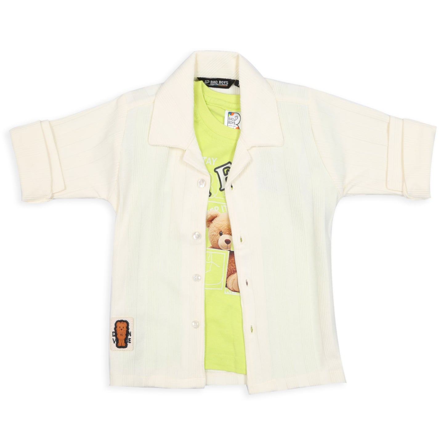 Stripe Printed Jacket, Playful Tee & Pants: Boys’ Everyday Style