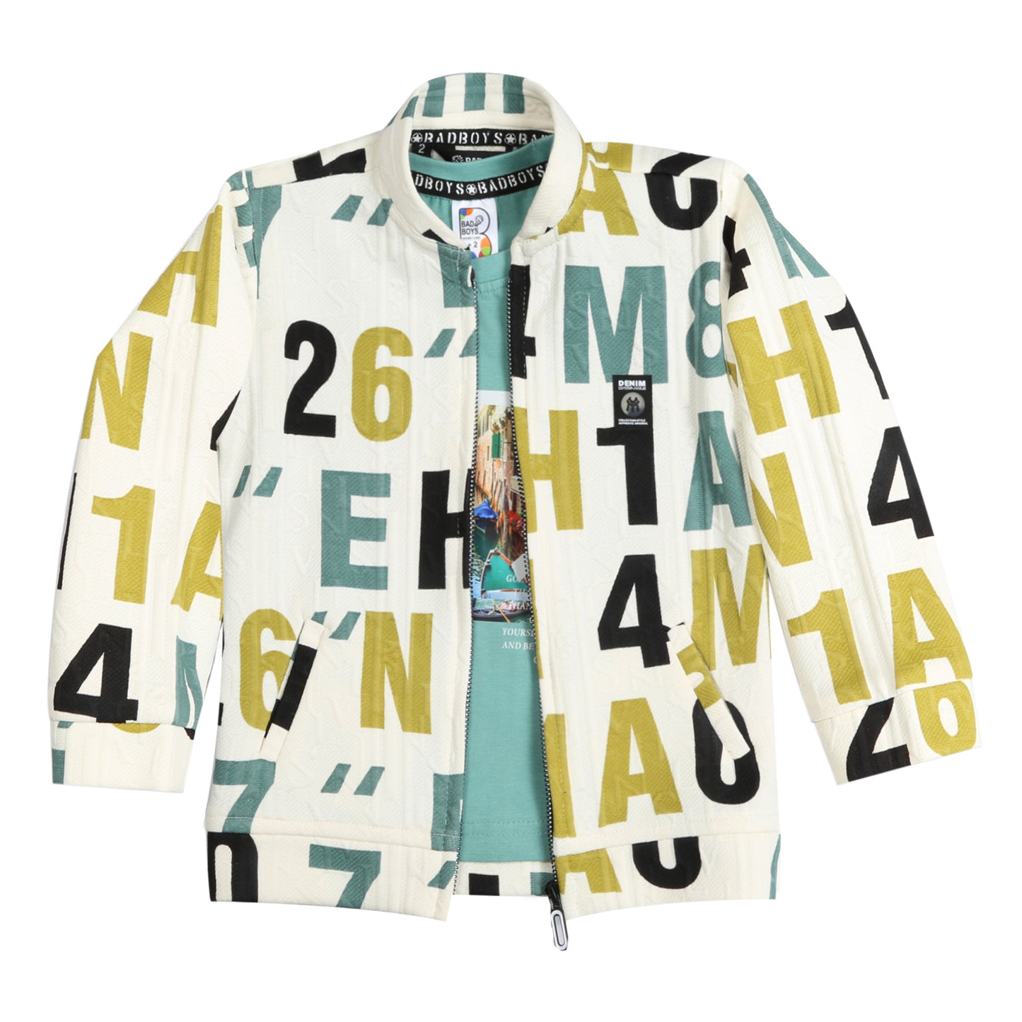 Trendy Printed Jacket, Playful Tee & Pants: Boys’ Casual Must-Have