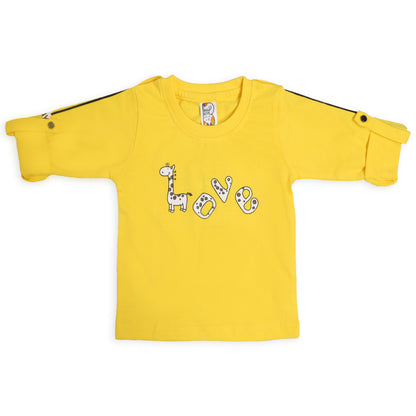 Adorable Printed Tee & Dungaree: Perfect Playful Casual Outfit