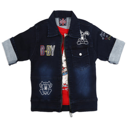 Trendy Printed Jacket, Fun Tee & Pants: Boys’ Casual Style