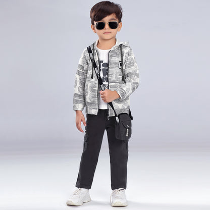 Printed Jacket, Fun Tee, Pants & Bag: Boys’ Casual Charm