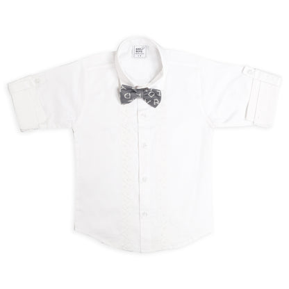 Smart Shirt, Printed Waistcoat, Pants & Bow: Boys’ Party Perfection