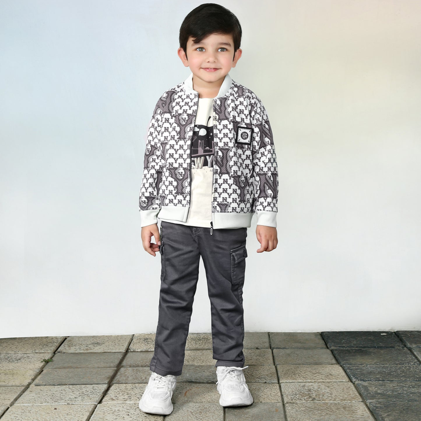 Printed Jacket, Playful Tee & Joggers: Boys’ Casual Style Upgrade