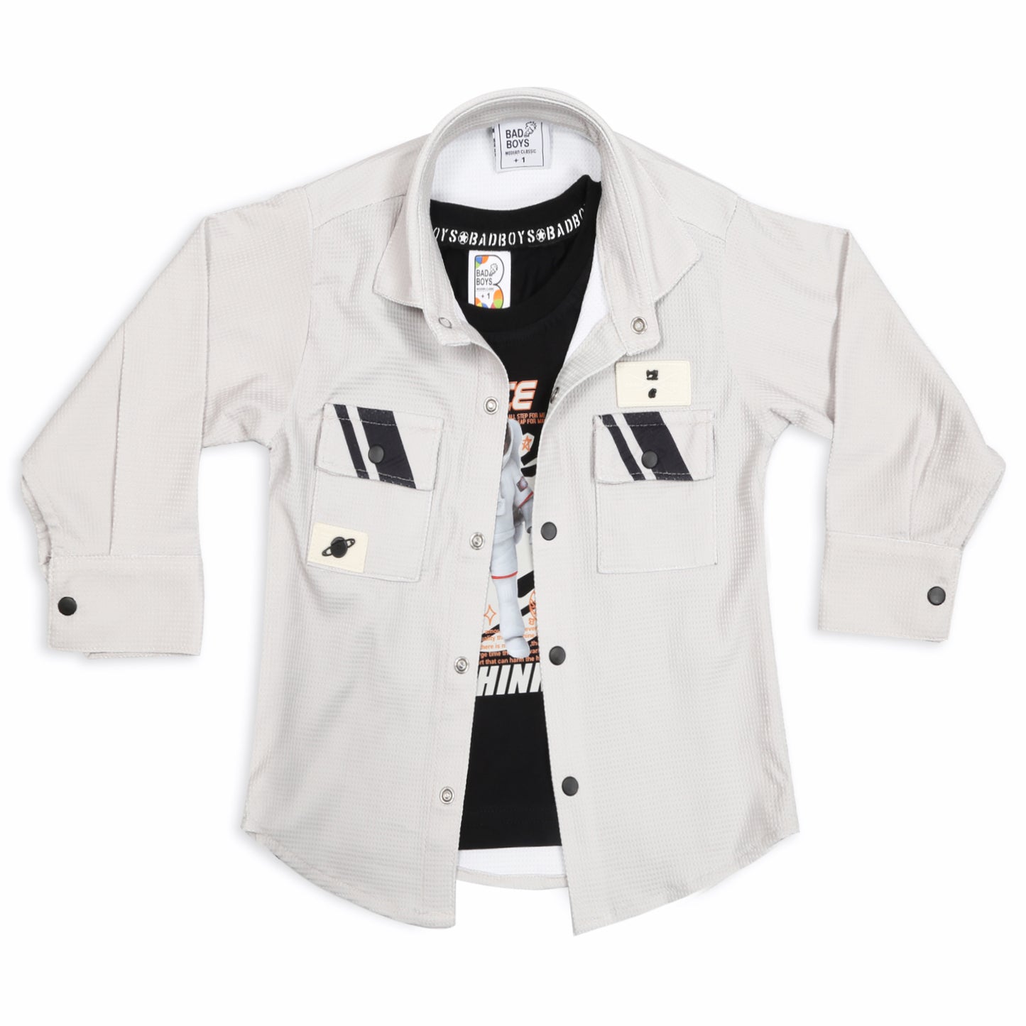 Printed Shirt, Fun Tee & Pants: Perfect Casual Combo for