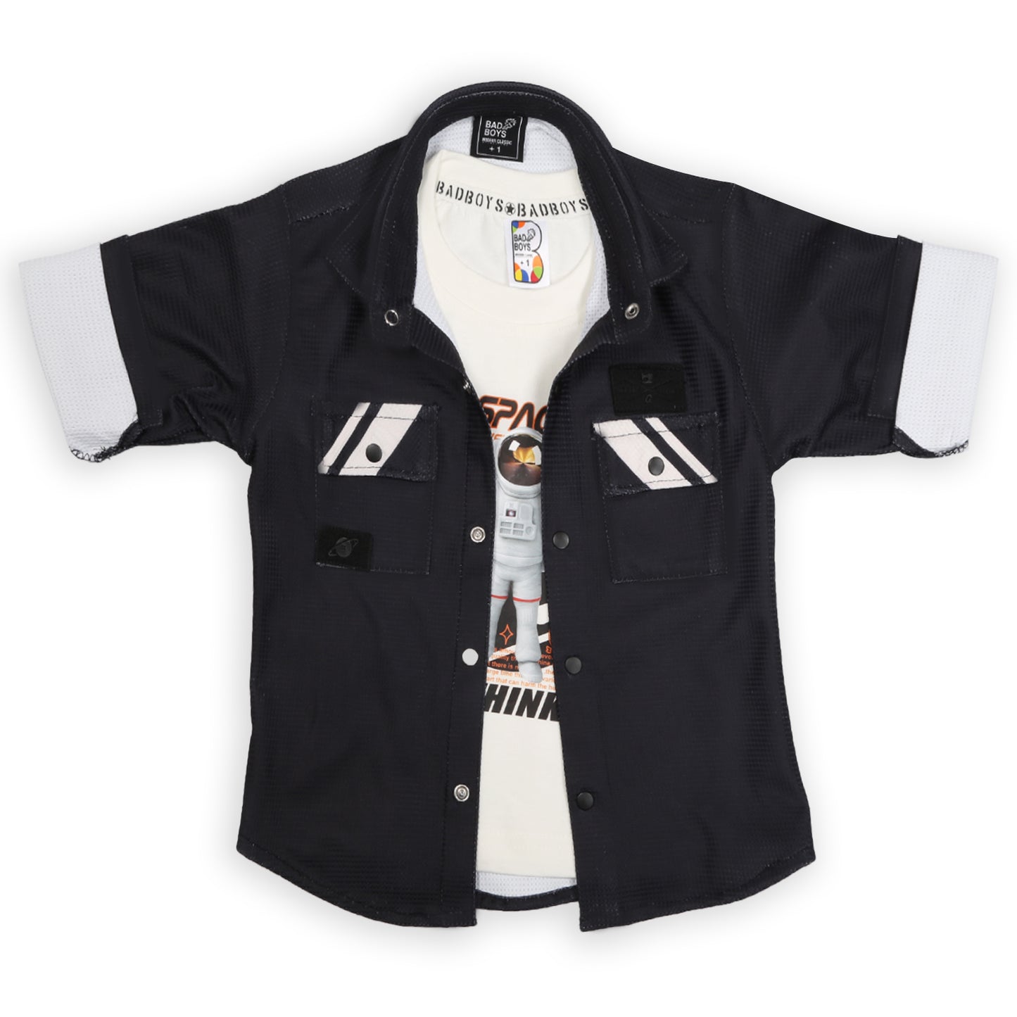 Printed Shirt, Fun Tee & Pants: Perfect Casual Combo for