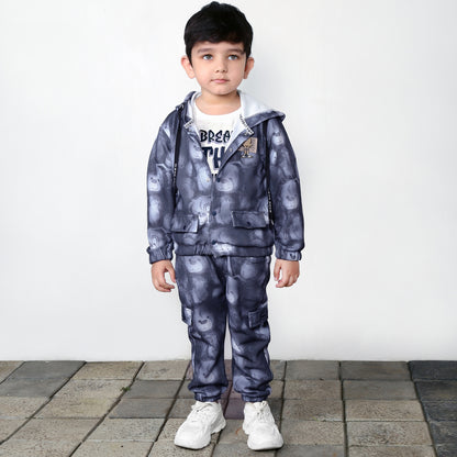 Printed Jacket, Fun Tee & Joggers: Boys’ Casual Style Essential