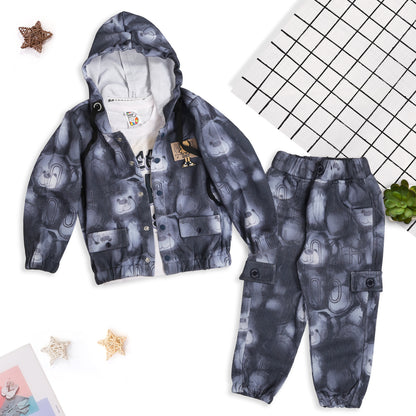 Printed Jacket, Fun Tee & Joggers: Boys’ Casual Style Essential