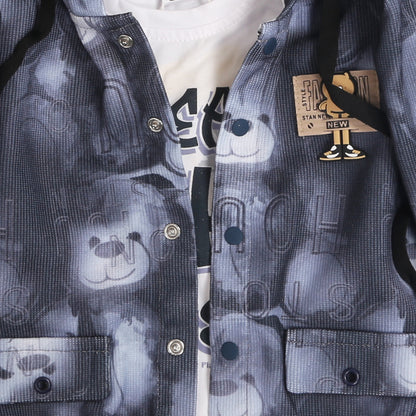 Printed Jacket, Fun Tee & Joggers: Boys’ Casual Style Essential