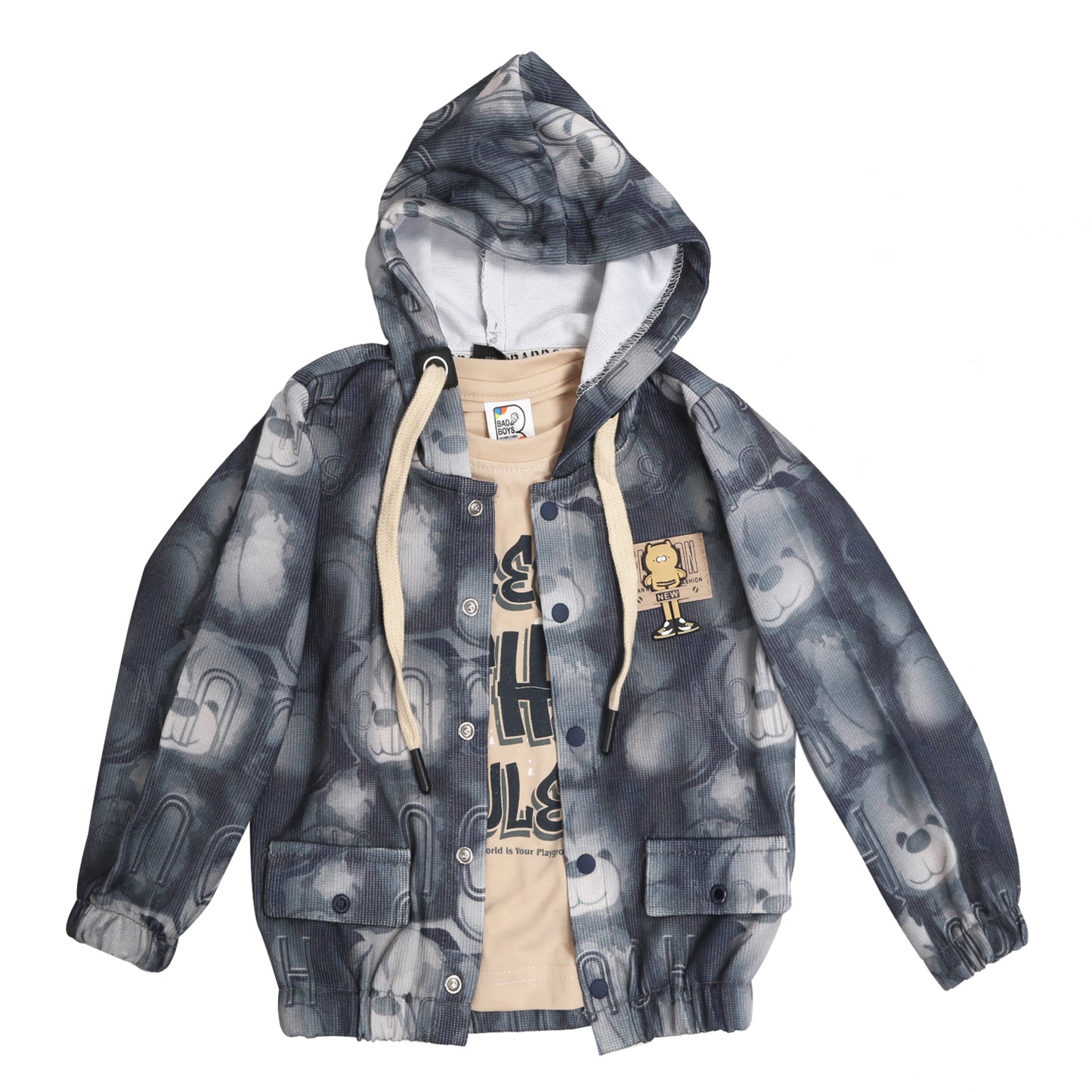 Printed Jacket, Fun Tee & Joggers: Boys’ Casual Style Essential