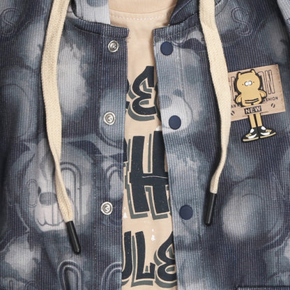 Printed Jacket, Fun Tee & Joggers: Boys’ Casual Style Essential