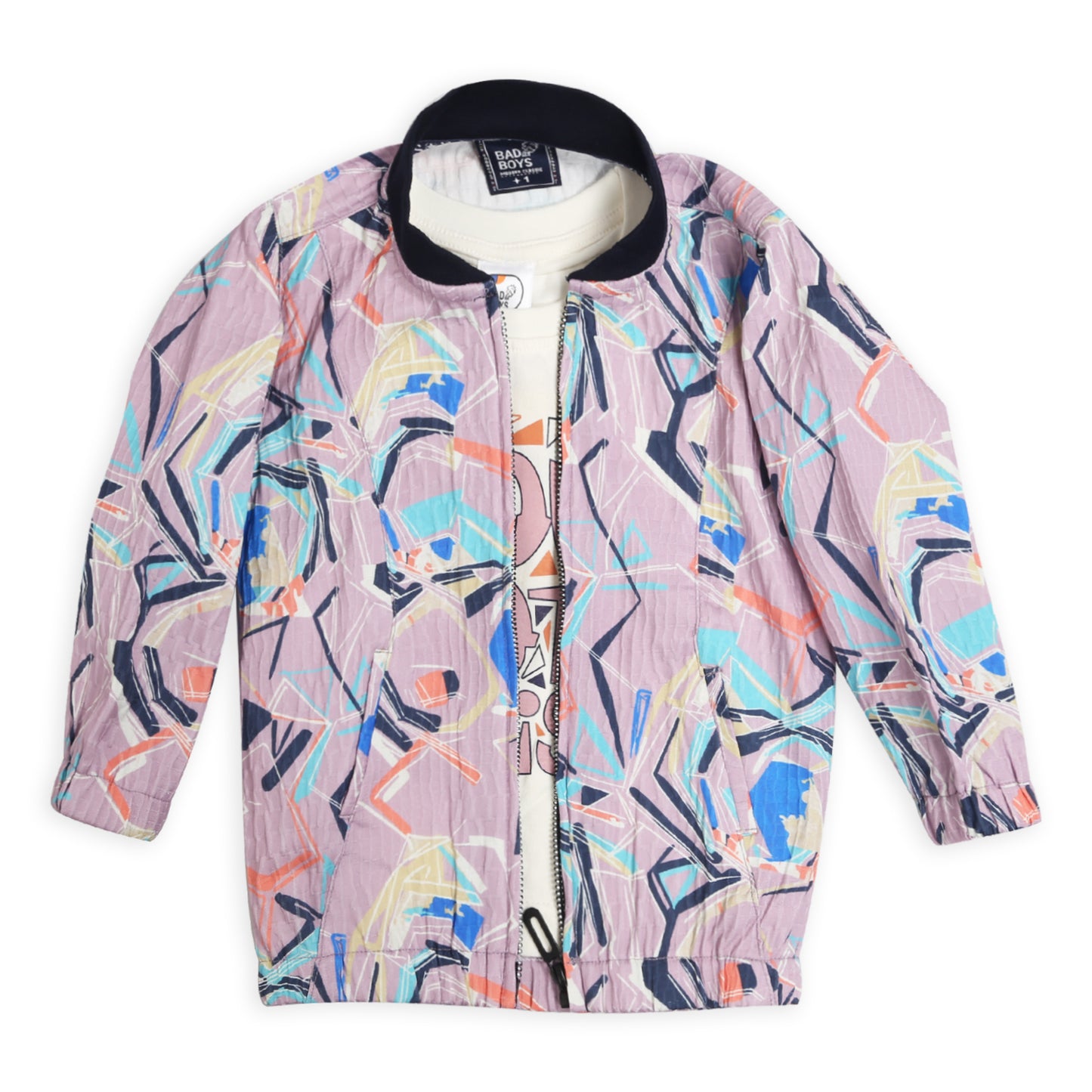 Trendy Printed Jacket, Fun Tee & Joggers: Boys’ Casual Essential