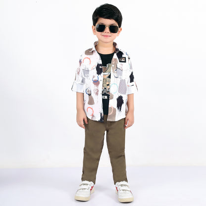 Trendy Printed Shirt, Fun Tee & Pants: Boys’ Casual Must-Have