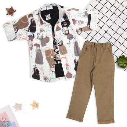 Trendy Printed Shirt, Fun Tee & Pants: Boys’ Casual Must-Have
