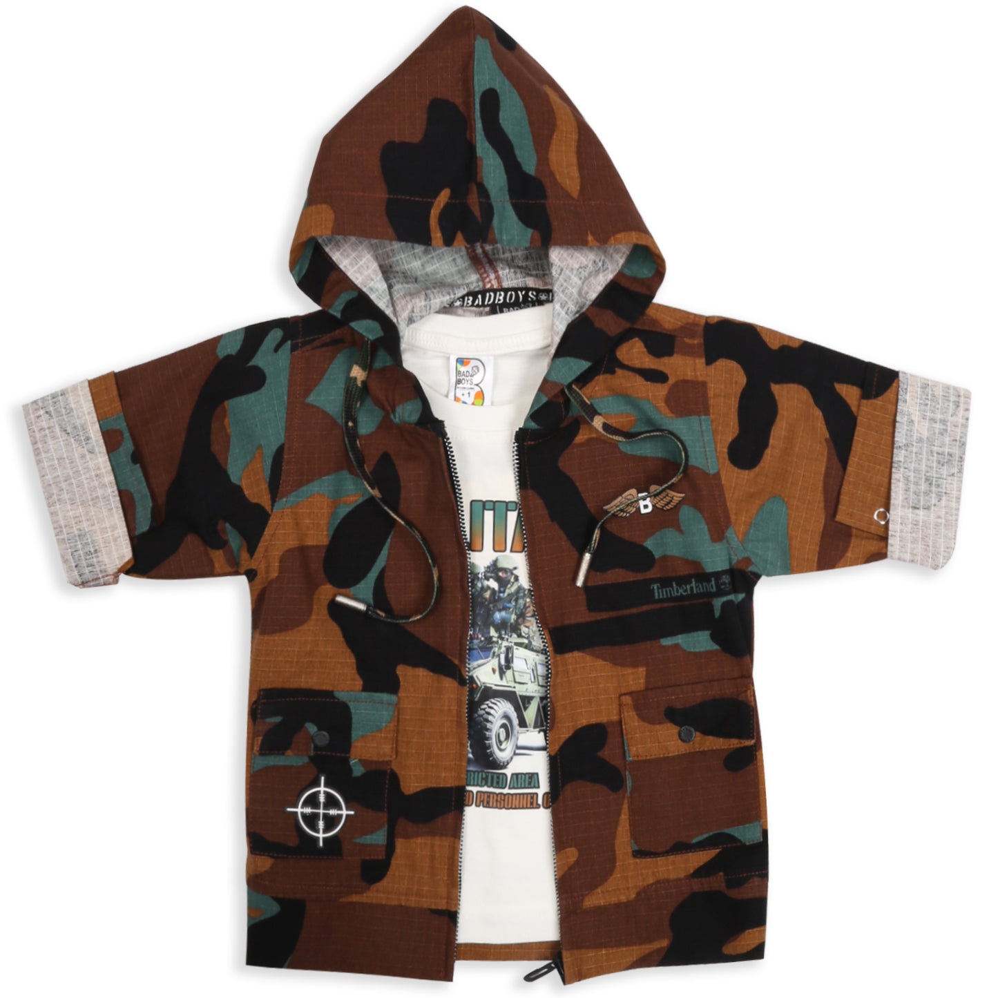 Trendy Printed Jacket, Fun Tee & Pants: Boys’ Casual Style