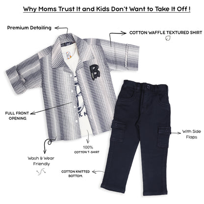 Stylish Shirt, Playful Tee & Joggers: Boys’ Everyday Casual Favorite