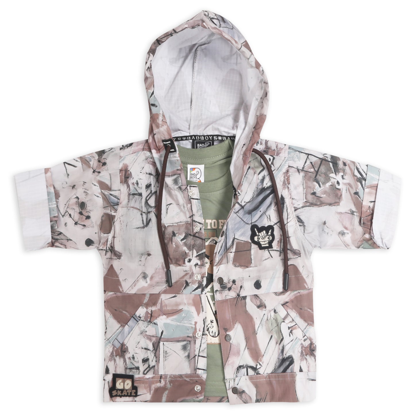 Cool Printed Hoodie Jacket, Fun Tee & Joggers: Boys’ Casual Star