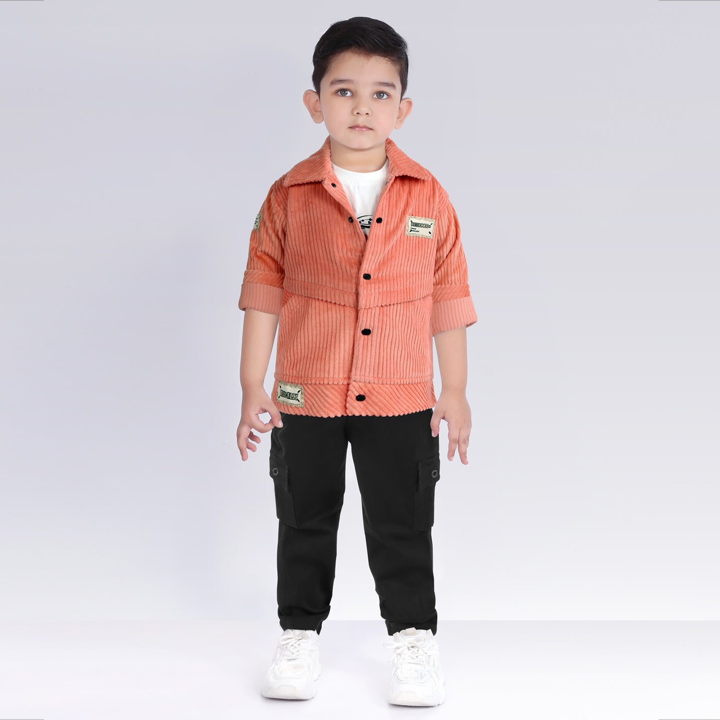 Trendy Jacket, Printed Tee & Joggers: Perfect Casual Outfit for Boys