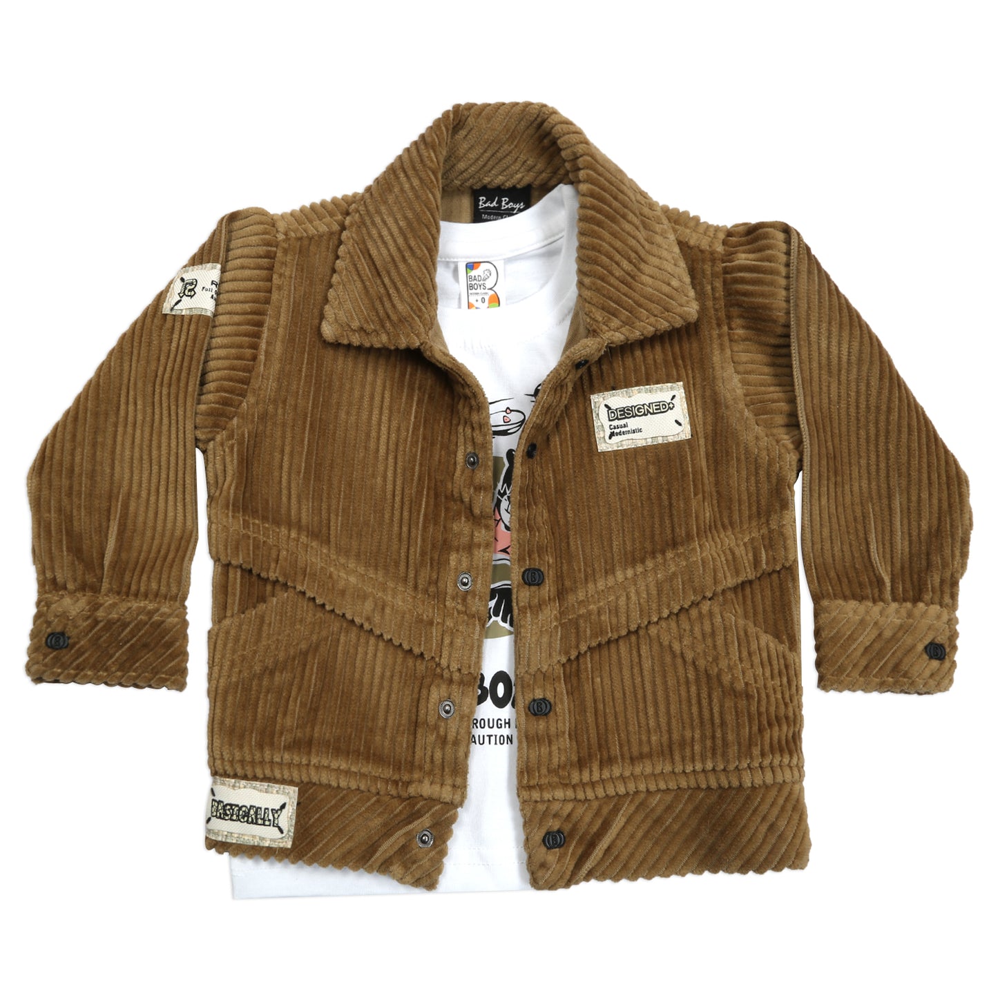 Trendy Jacket, Printed Tee & Joggers: Perfect Casual Outfit for Boys