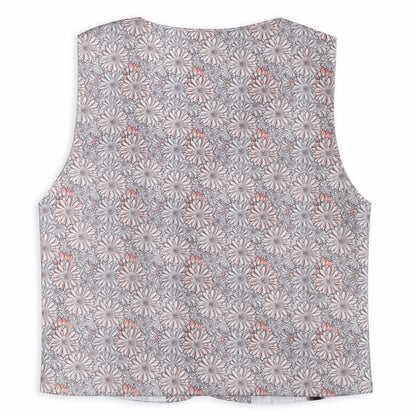 Little Party Star Outfit with Printed Waistcoat Bow Charm